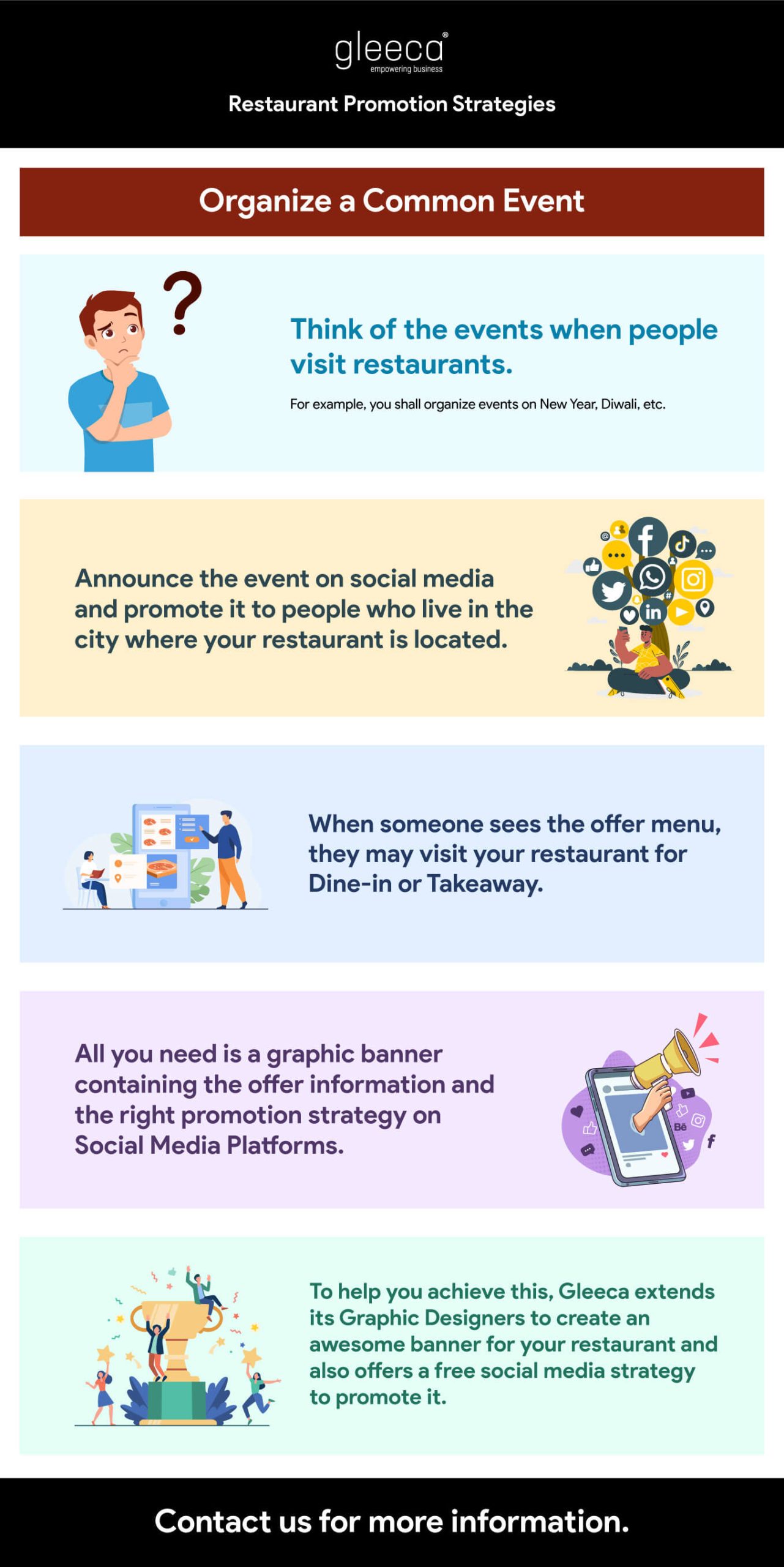 Restaurant Promotion Strategies - Organize a common event